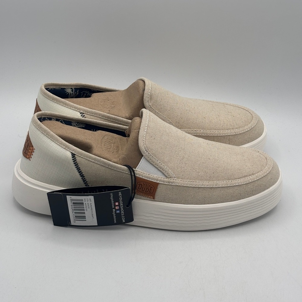 Hey Dude Sunapee M Craft Shoes Mens Size 10 White Casual 40178-100